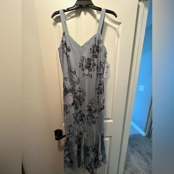 R&M Richards blue purple 2 piece long formal dress with jacket. Size 14. NWT. - Picture 3 of 16